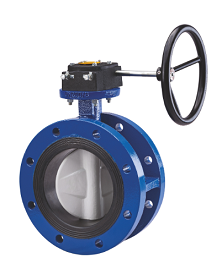 DelVal Butterfly Valve Series 58 Resilient Seated for Higher Pressures Double Flanged