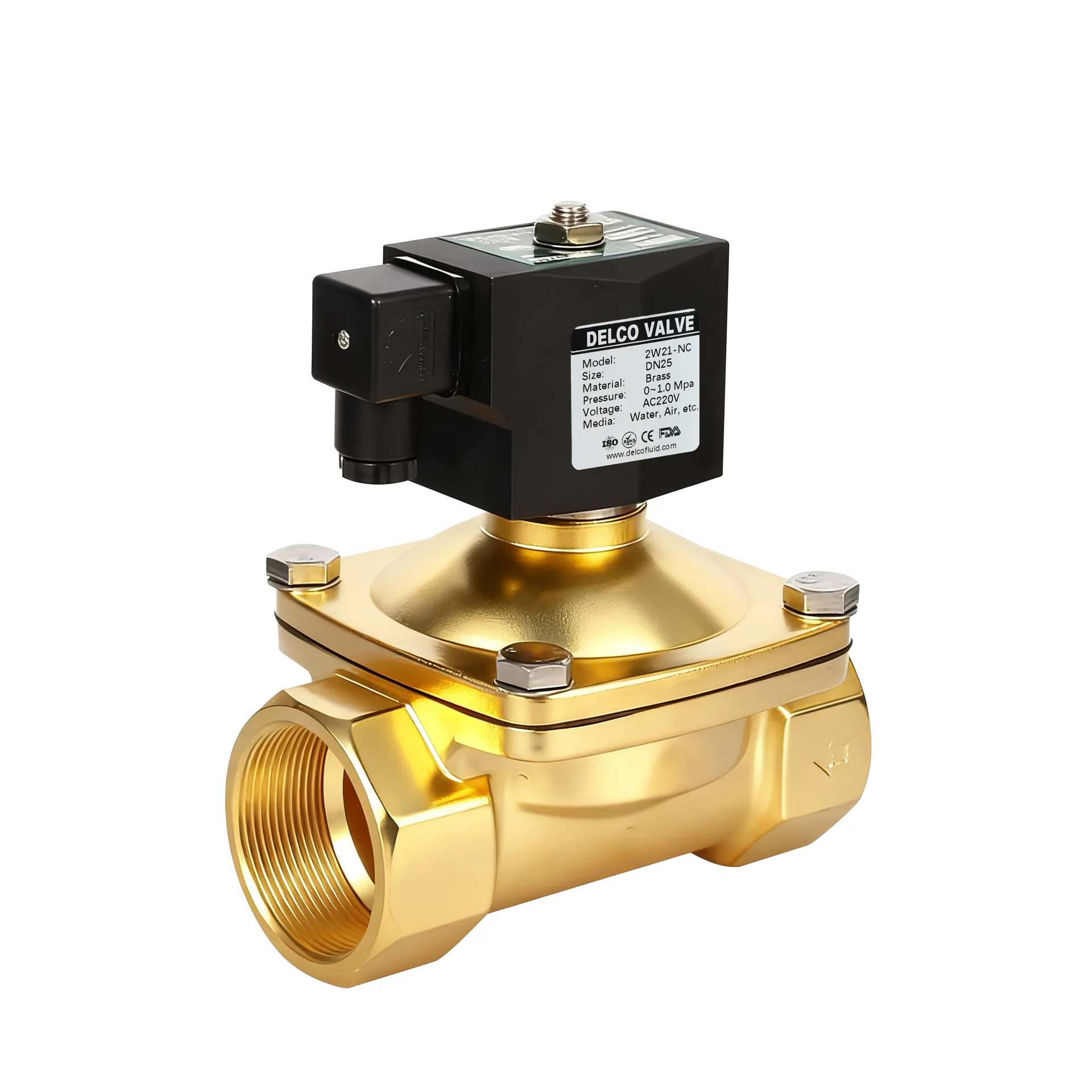 Delco Solenoid Valve Brass DN 15 DN 50